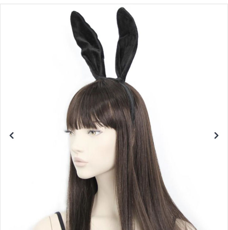 Picture of 7952 / 9525 BLACK FABRIC RABBIT EARS ALICEBAND